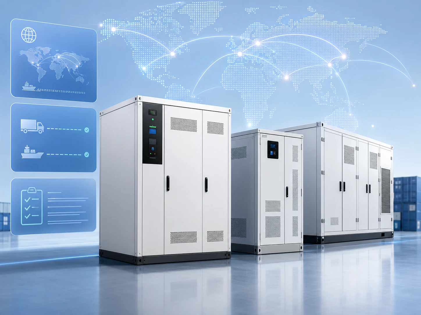 Unbranded energy storage battery cabinets for NexaEco trade supply support